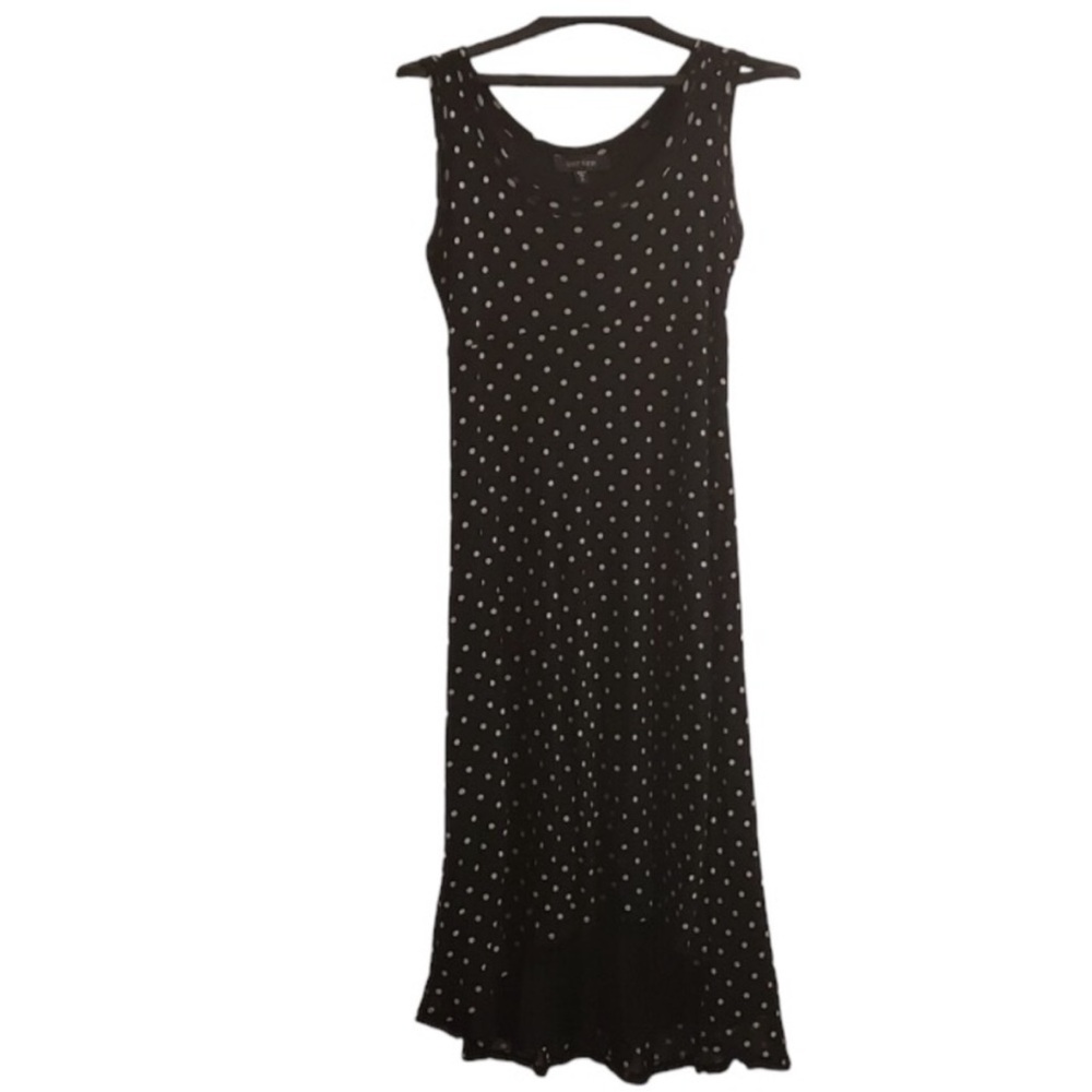 KAREN KANE Classic Black And White POLKA DOT High Low Dress Size MEDIUM